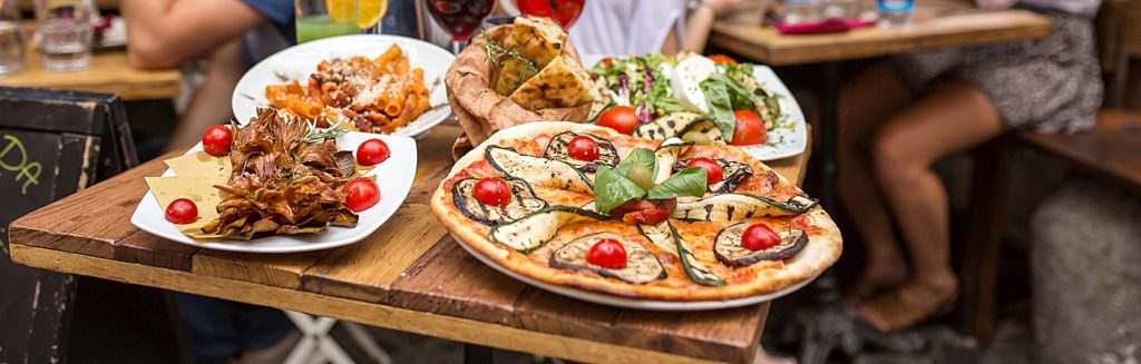 an Italian restaurant selling authentic pizza and other foods that could potentially benefit from restaurant insurance