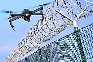 a drone that nearly crashed into barbed wire but was luckily covered with drone insurance in case something were to happen with it