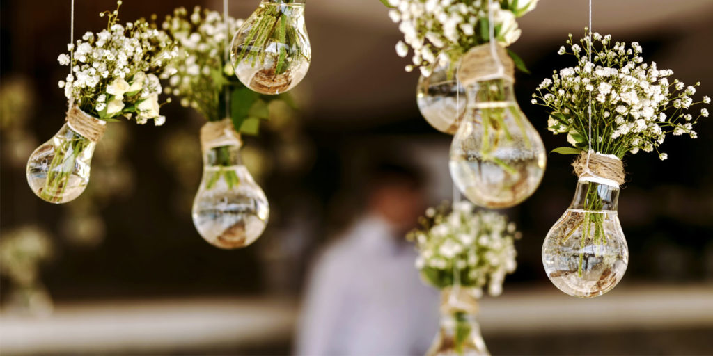 bulbs of flowers at a wedding ceremony that is covered by wedding insurance