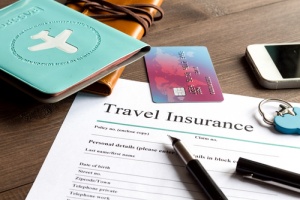 Person signing up for travel insurance