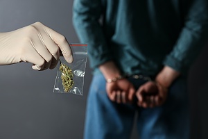 men in handcuffs for having weed covered by Nevada Cannabis Insurance