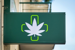 a sign for a cannabis dispensary 