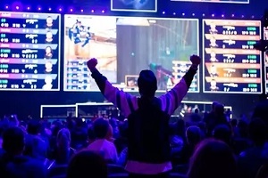 man cheerup during epsorts competition