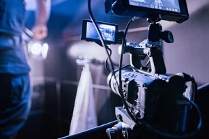 camera in film production set