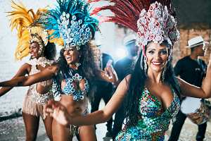 festival entertainers dancing the samba