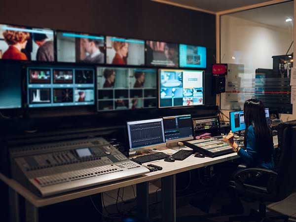 A look into the editing room of a film production
