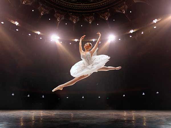 Ballet dancer performing live