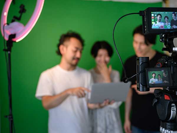 Filming set covered by production insurance for educational videos