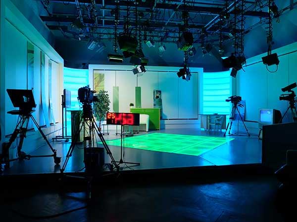View of a set of a tv show