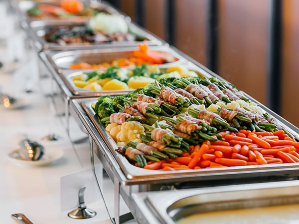 catered food served buffet style