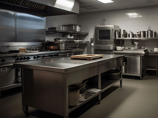 professional stainless steel kitchen