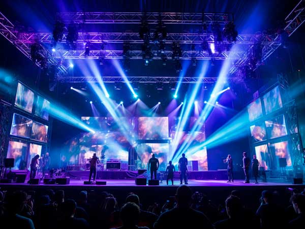 Live concert with amazing lights and perfect sound setups