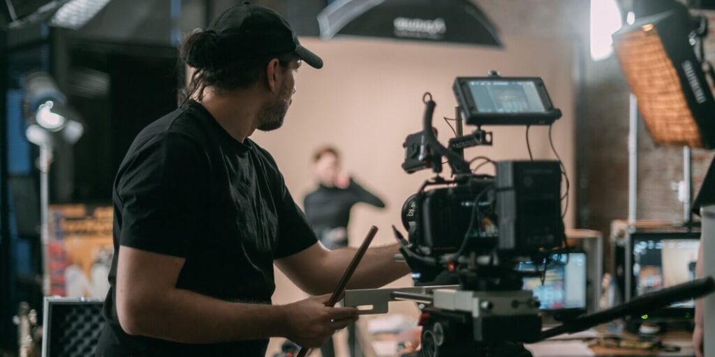 director of photography with a camera in his hands on the set