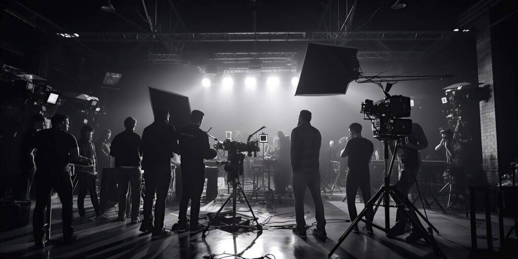 downloaded behind the scene of film production in the studio
