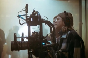 female director at work on the set