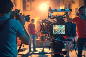People Shooting Video in A Studio