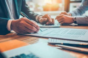 Film Producer Signing DICE Insurance Document