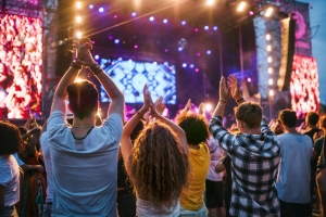 Group of Friends Enjoying at a Festival