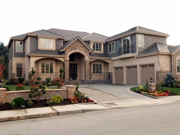 Front of a large house