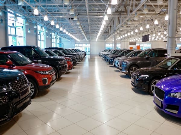 Luxury car show floor