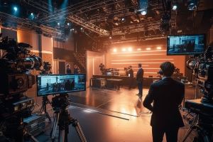 Video Production Crew Shooting a Reality TV Show